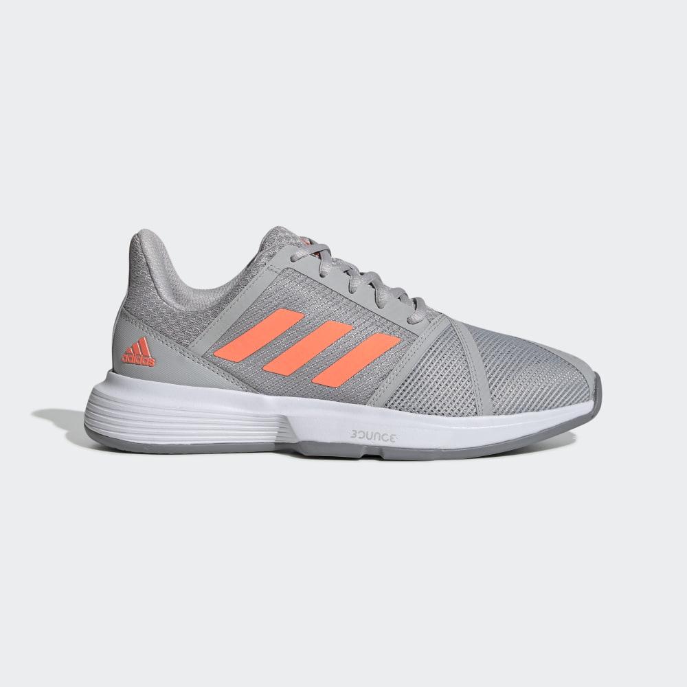 Adidas Women's CourtJam Bounce Tennis Shoes Grey/Coral Ireland EG1138